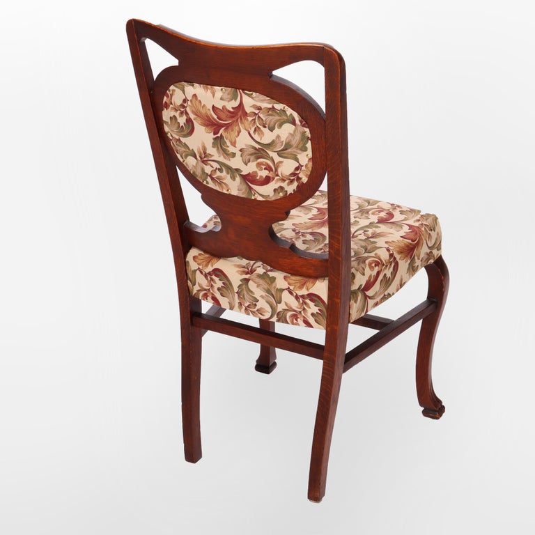Set of Six RJ Horner Style Oak Dining Room Chairs C1920