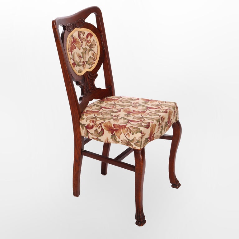 Set of Six RJ Horner Style Oak Dining Room Chairs C1920