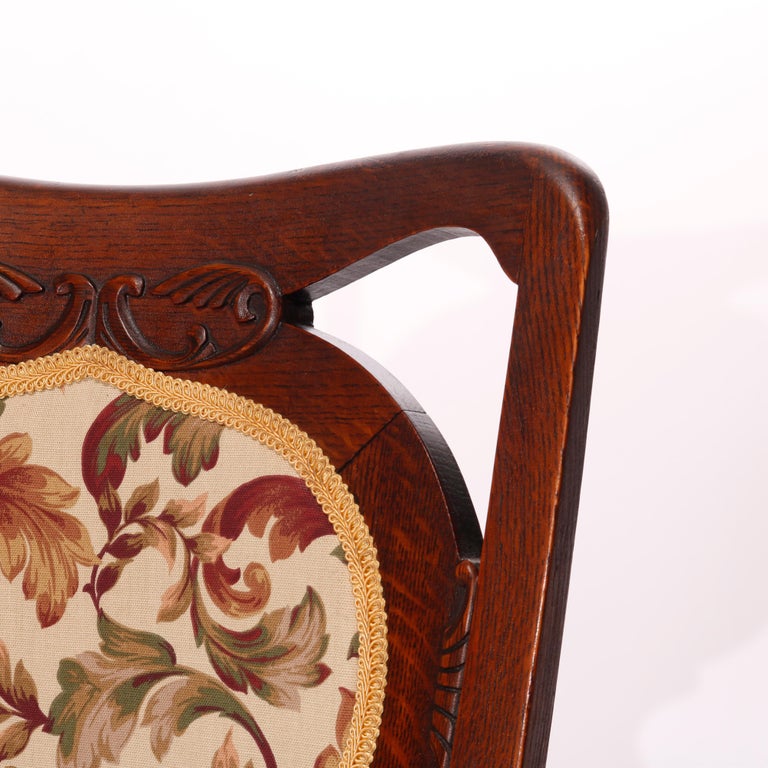Set of Six RJ Horner Style Oak Dining Room Chairs C1920