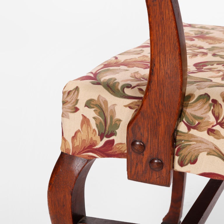Set of Six RJ Horner Style Oak Dining Room Chairs C1920