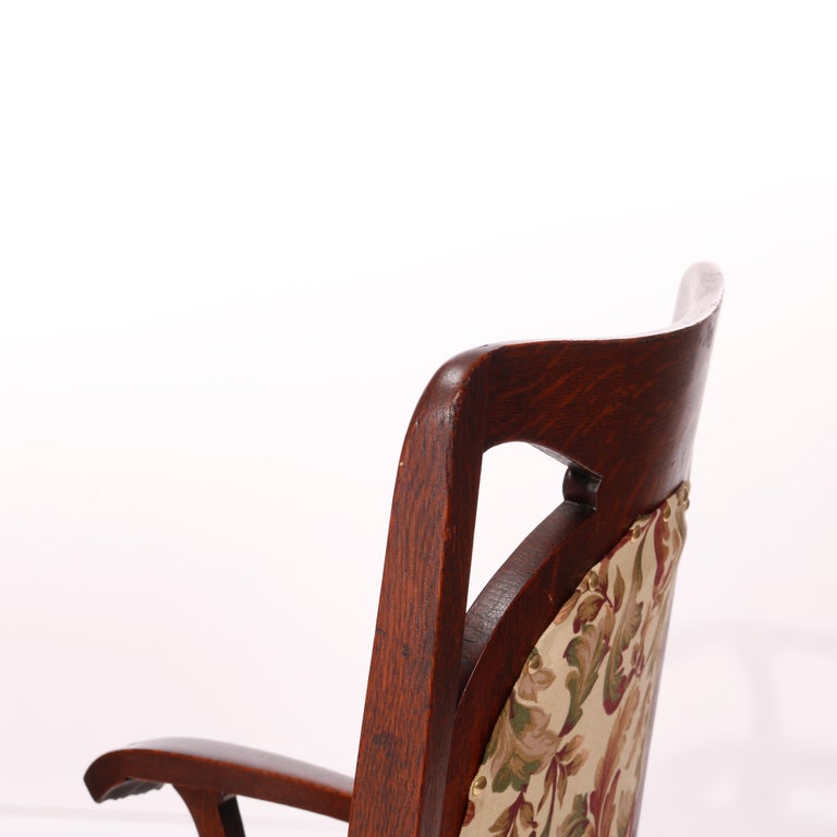 Set of Six RJ Horner Style Oak Dining Room Chairs C1920
