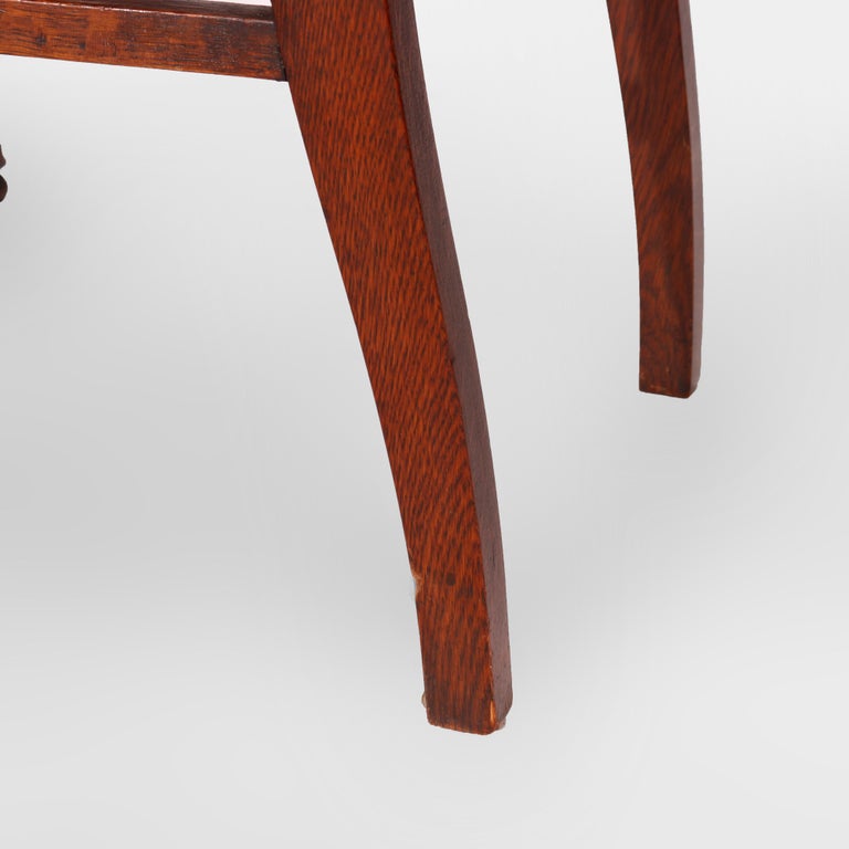 Set of Six RJ Horner Style Oak Dining Room Chairs C1920