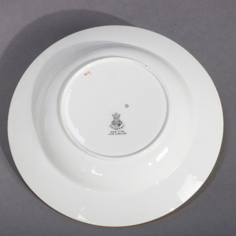 Eleven English Mintons Fine China Floral Garland Porcelain Wide Rim Bowls