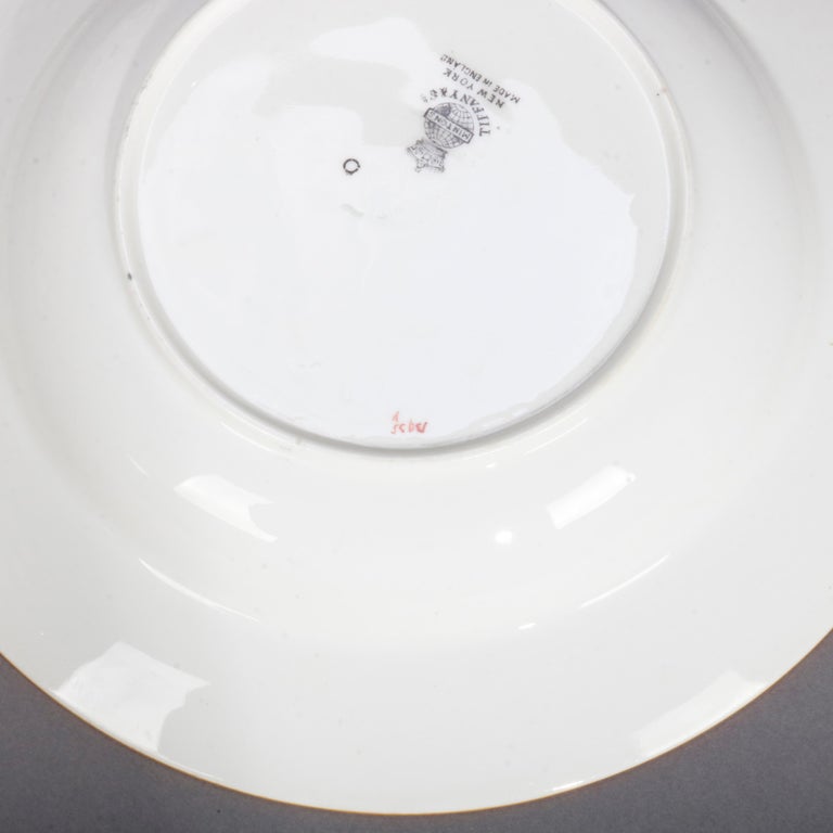 Eleven English Mintons Fine China Floral Garland Porcelain Wide Rim Bowls