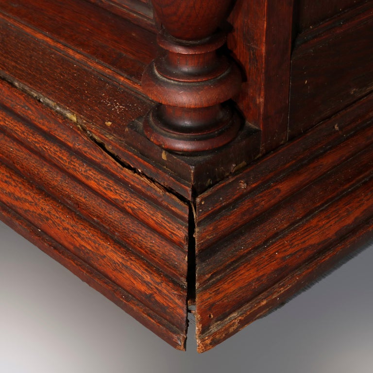 Antique French Renaissance Deeply Carved Walnut Hunt Cupboard, 19th Century