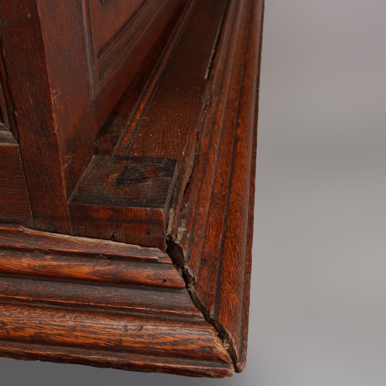 Antique French Renaissance Deeply Carved Walnut Hunt Cupboard, 19th Century