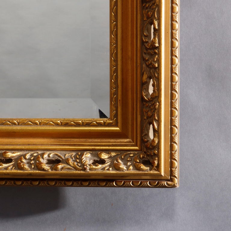 Vintage Large Continental Style Giltwood Wall Mirror, 20th Century