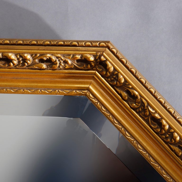 Vintage Large Continental Style Giltwood Wall Mirror, 20th Century