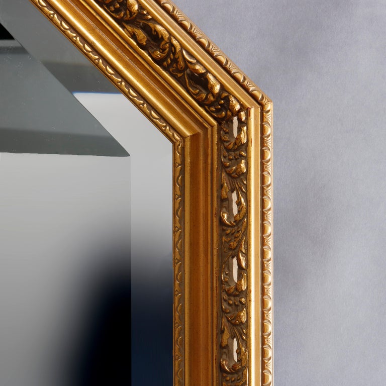 Vintage Large Continental Style Giltwood Wall Mirror, 20th Century