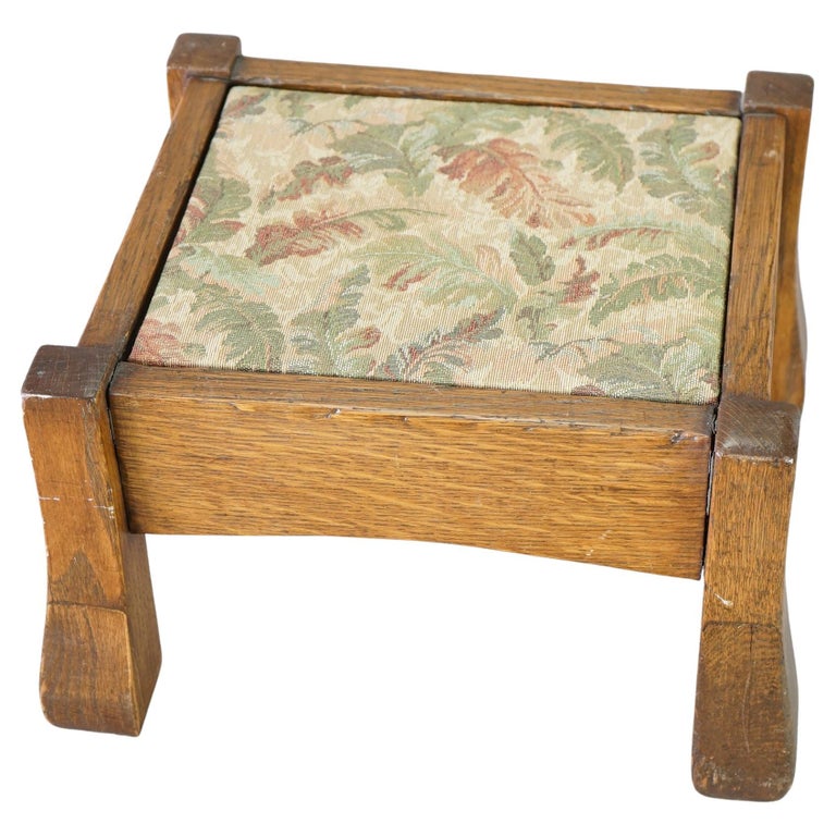 Antique Arts & Crafts Stickley Quarter Sawn Oak Footstool c1910