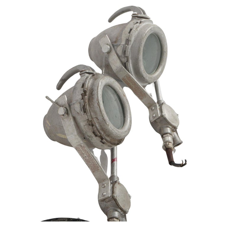 Pair of Crouse Hinds Industrial Stage Performance Spotlights 20thC