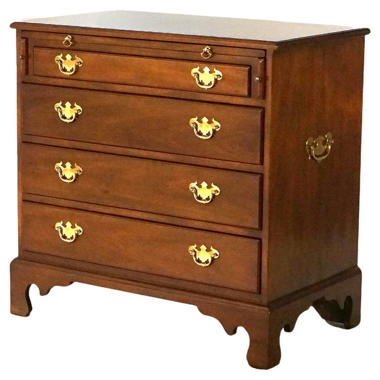 Kittinger Mahogany Four-Drawer Silver Chest with Slide-Out Work Tray 20thC