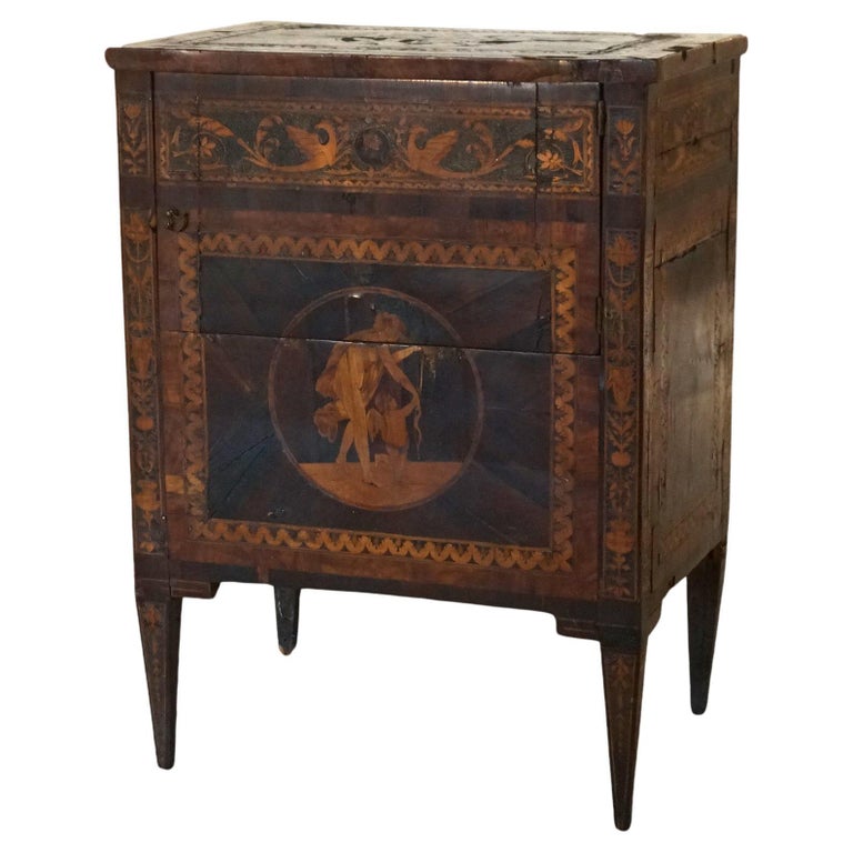18thC Commode by Giovanni Battista Maggiolini with Classical Scenic Inlay c1770