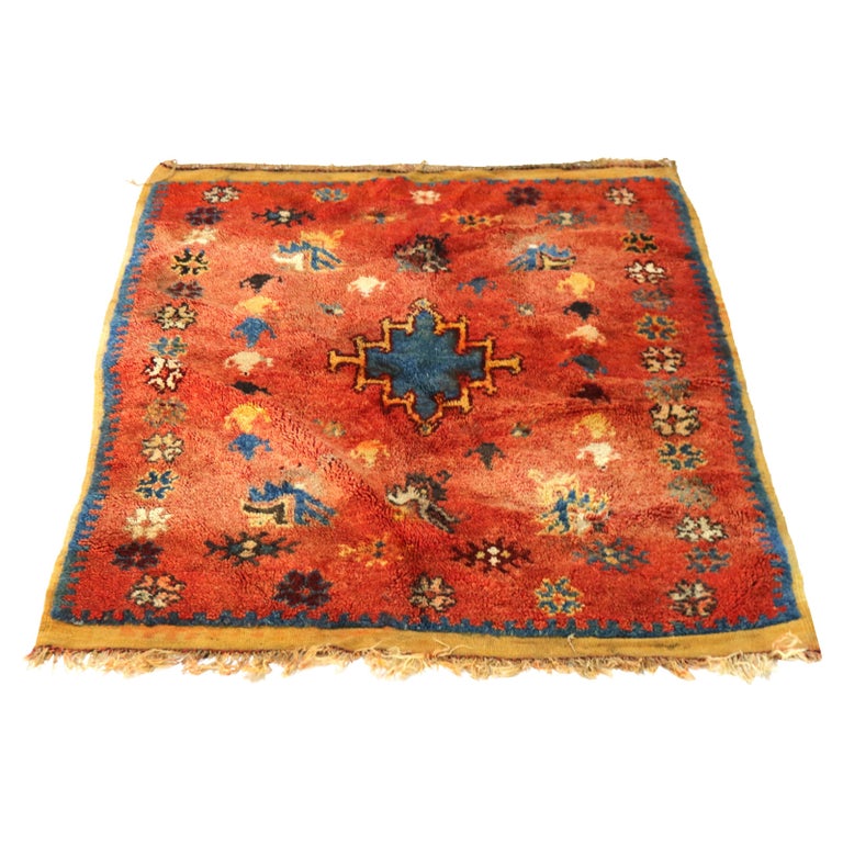 Antique Turkish Oushak Oriental Wool Rug with Stylized Design C1900