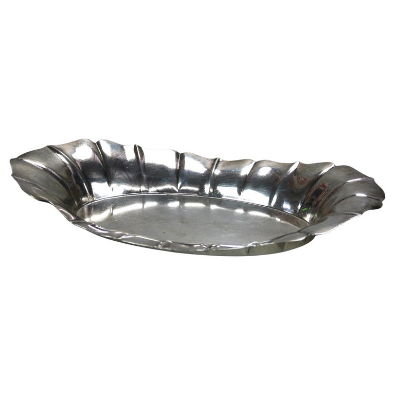 Wallace Sterling Silver Fluted Bread Tray Circa 1940