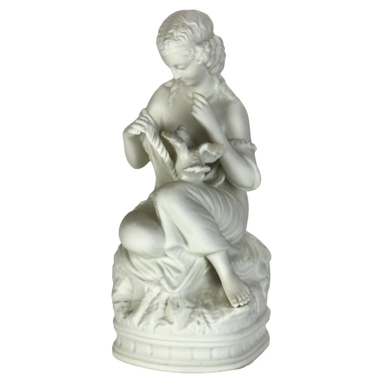 Antique Parian Ware Classical Bisque Porcelain Figure C1880