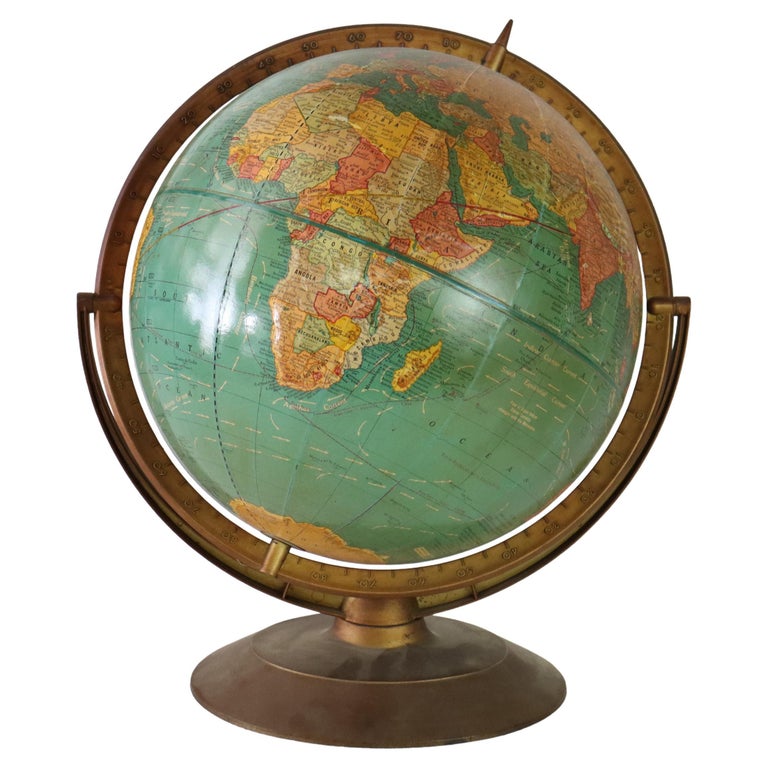 Vintage Cram’s Imperial 12 Inch Teaching World Globe 20thC