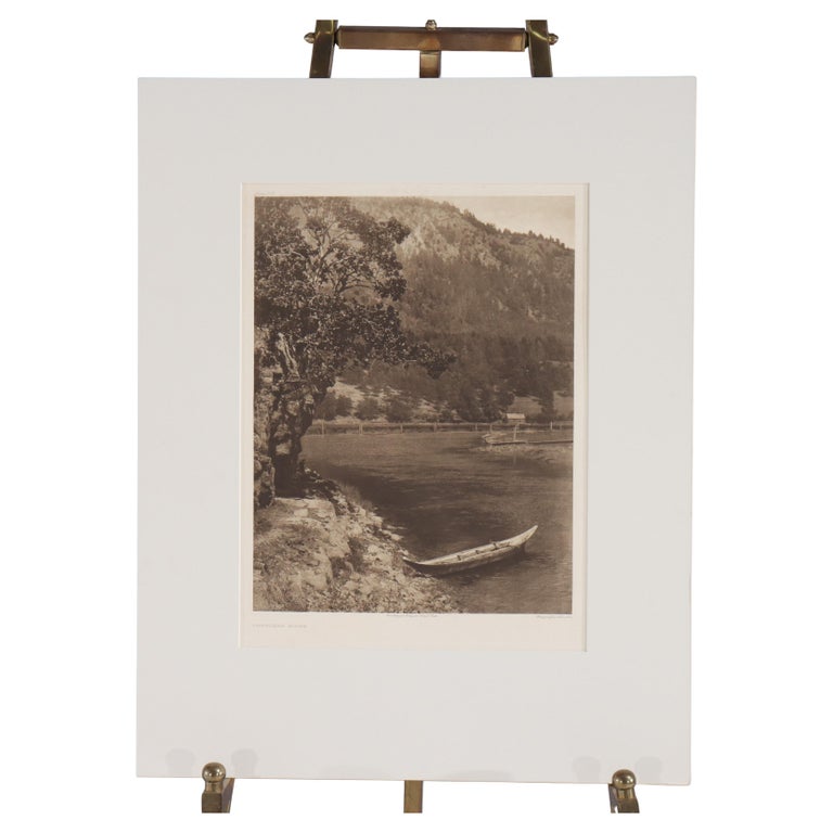 Antique Edward S. Curtis Native American Print “Cowichan River” Signed c1912
