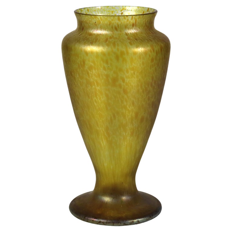 Antique Loetz Art Glass Oil Spot Vase C1930