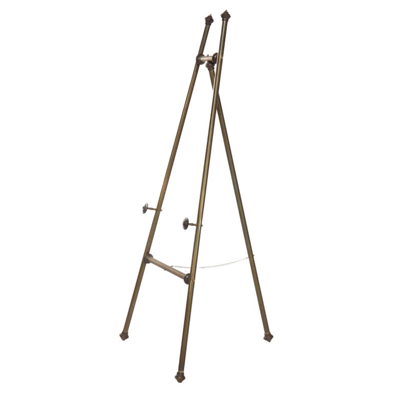 Vintage Brass Art Display Easel 20thC