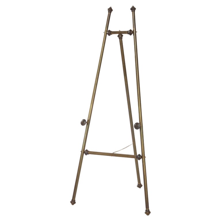 Vintage Brass Art Display Easel 20thC