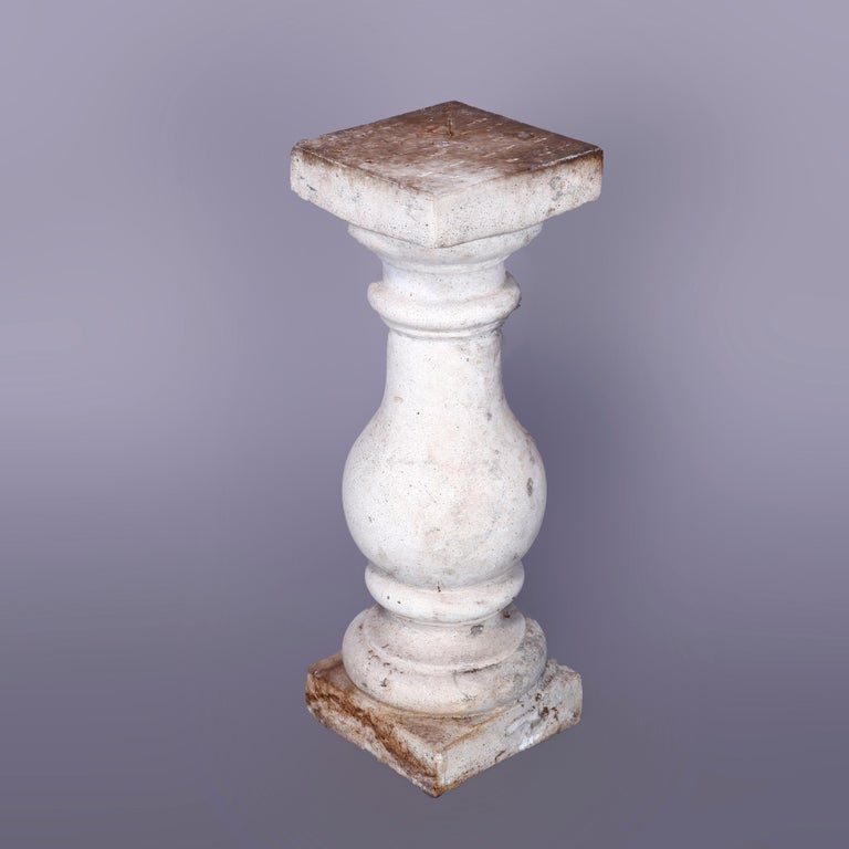 Classical Cast Hard Stone Balustrade Sculpture or Plant Display Pedestal 20th C