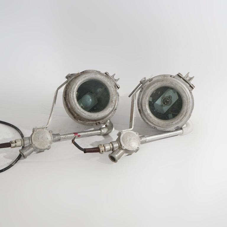 Pair of Crouse Hinds Industrial Stage Performance Spotlights 20thC
