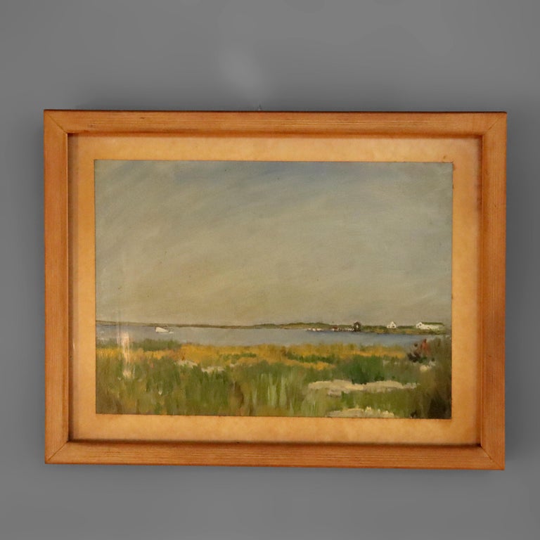 Antique Oil On Board Seascape Unsigned C1930