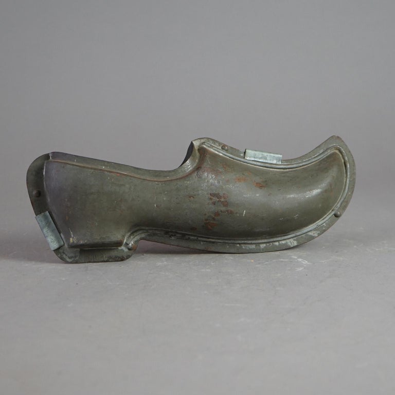 Antique Dutch Country Store Tin Plate “Klompen” Mold C1880’s