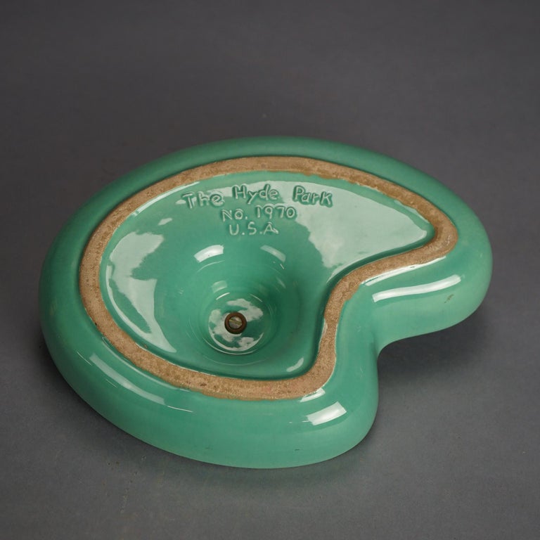 Three Mid Century Modern Roseville Hyde Park Art Pottery Ashtrays Mid 20thC