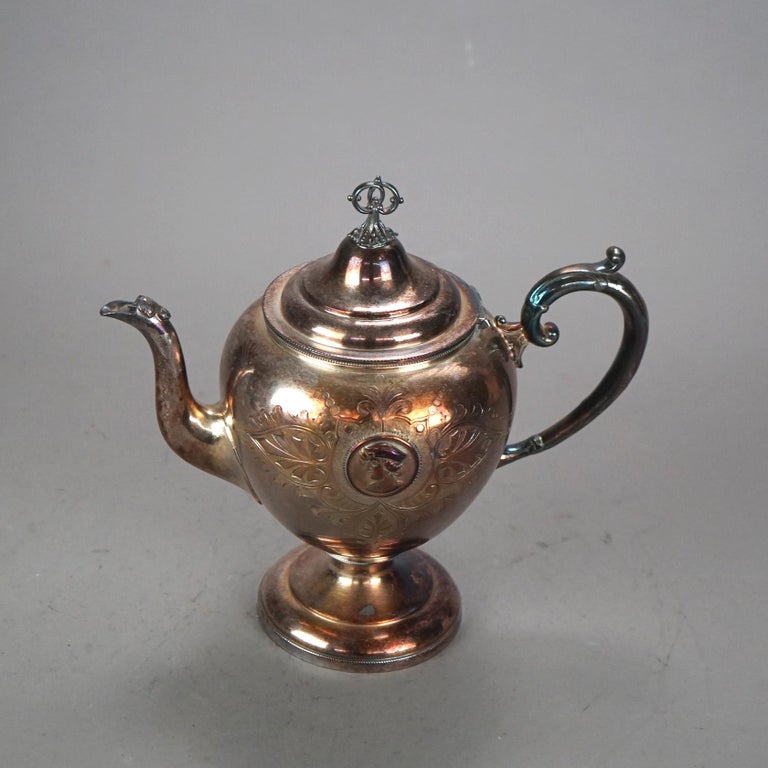 Antique Figural Silver Plated Teapot C1890