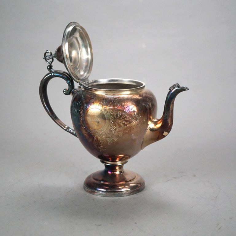 Antique Figural Silver Plated Teapot C1890