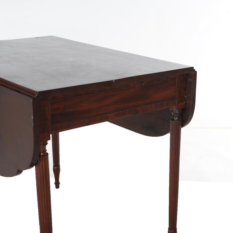 Antique Sheridan Pembroke Drop Leaf Mahogany Table C1820