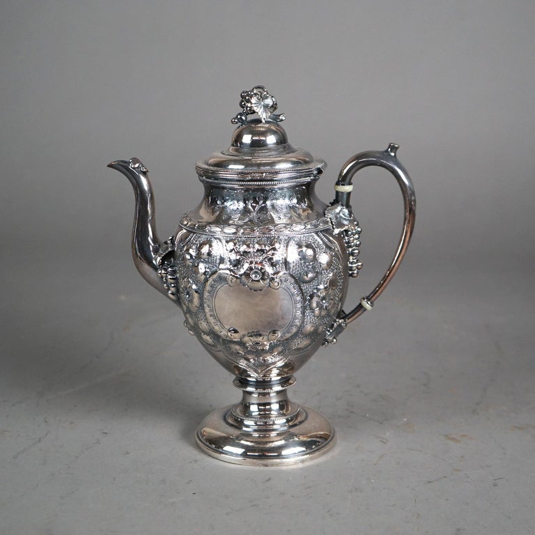Antique Five Piece E. B. Maltby Silver Plated Tea Set C1890