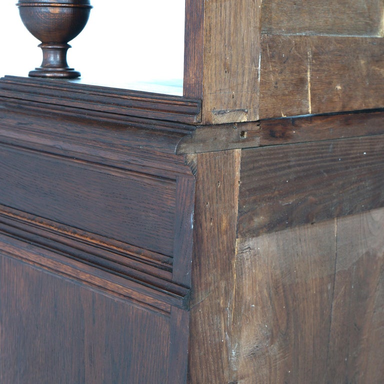 Antique Renaissance Revival Figural Carved Knight & Horse Oak Hunt Board c1890