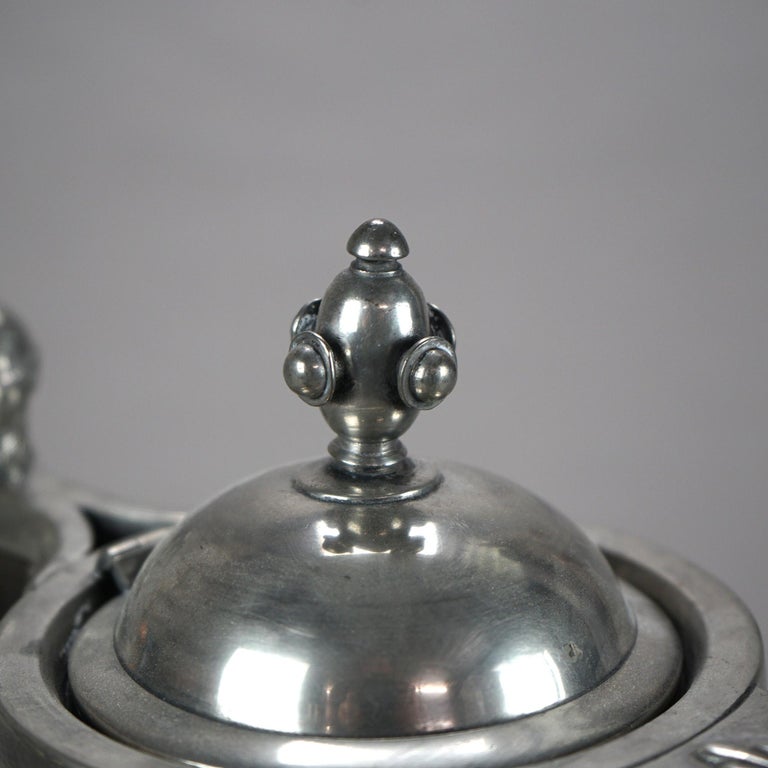Antique Figural Silver Plated Insulated Water Pitcher C1890
