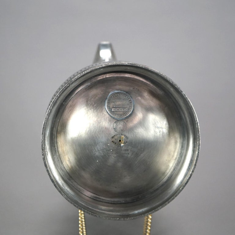 Antique Figural Silver Plated Insulated Water Pitcher C1890
