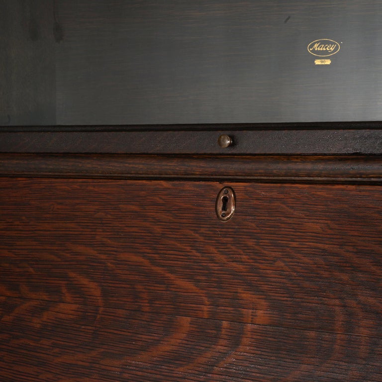 Antique Arts & Crafts Macey Five Stack Oak Barrister Bookcase & Desk c1920