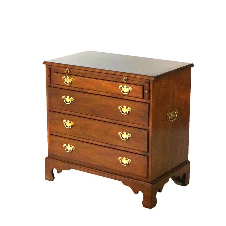 Kittinger Mahogany Four-Drawer Silver Chest with Slide-Out Work Tray 20thC