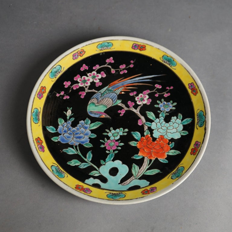 Six Antique Japanese Satsuma Hand Painted Porcelain Plates C1920