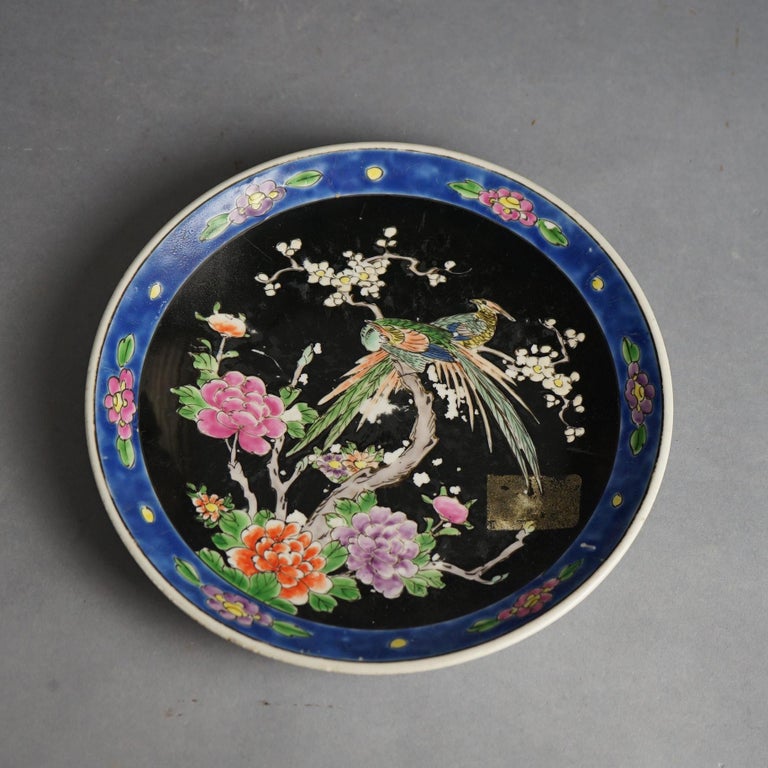 Six Antique Japanese Satsuma Hand Painted Porcelain Plates C1920