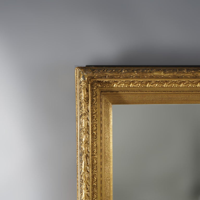 Antique French First Finish Giltwood Framed Wall Mirror C1900