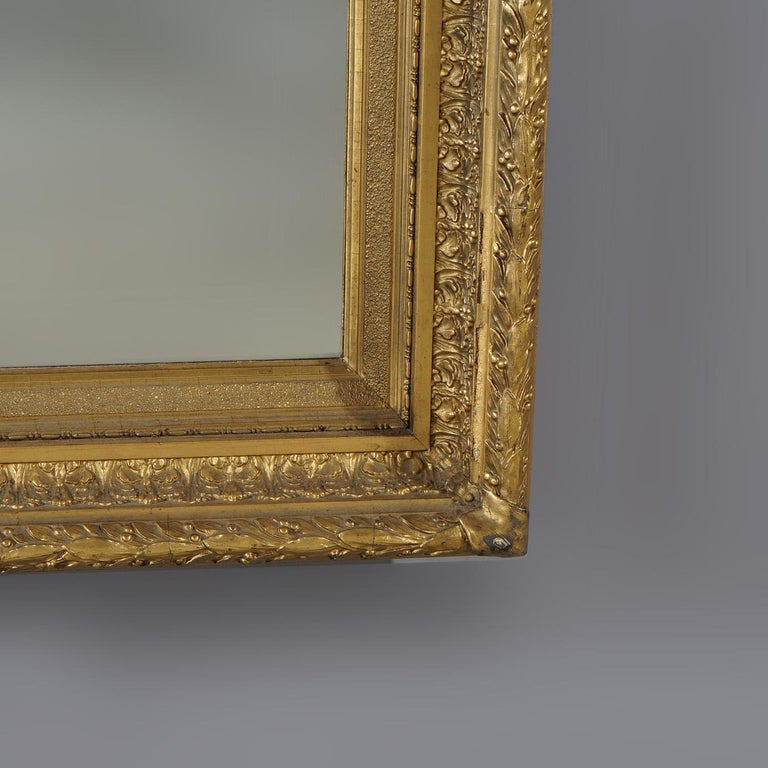 Antique French First Finish Giltwood Framed Wall Mirror C1900