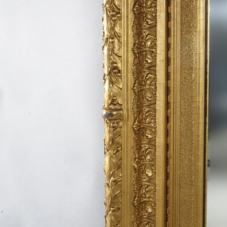Antique French First Finish Giltwood Framed Wall Mirror C1900