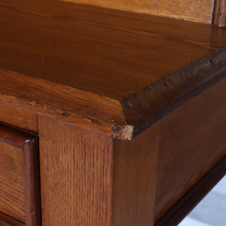 Antique Victorian Chestnut & Walnut Plantation Drop Front Desk c1890