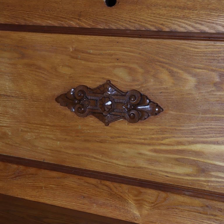Antique Victorian Chestnut & Walnut Plantation Drop Front Desk c1890