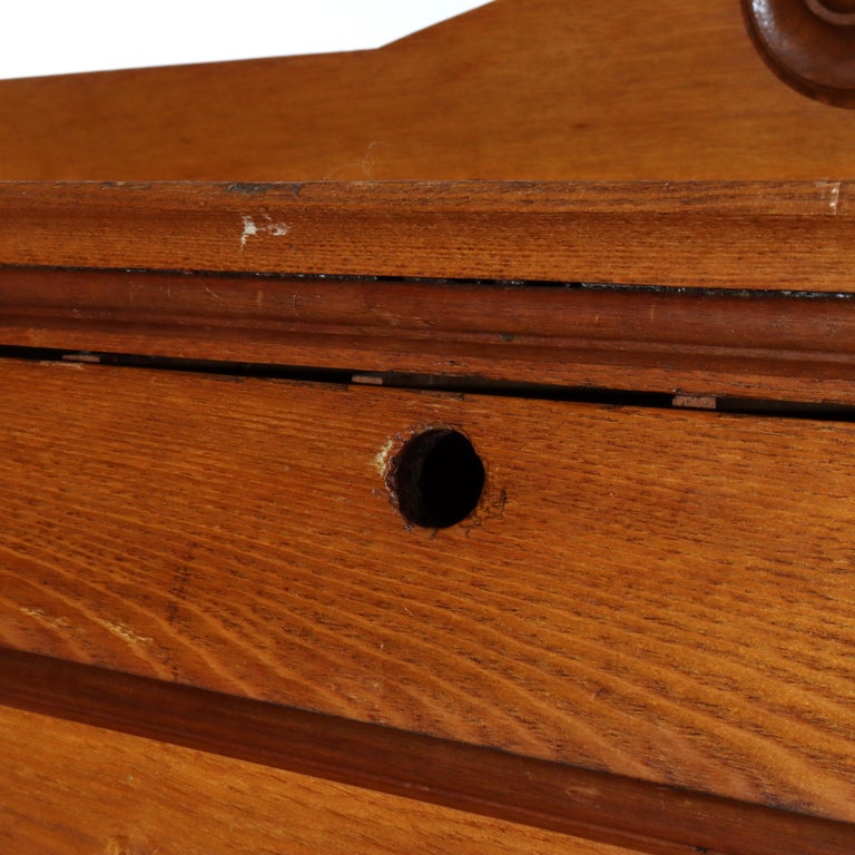 Antique Victorian Chestnut & Walnut Plantation Drop Front Desk c1890