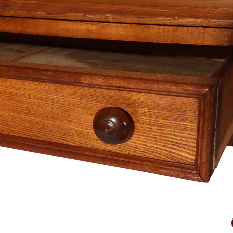 Antique Victorian Chestnut & Walnut Plantation Drop Front Desk c1890