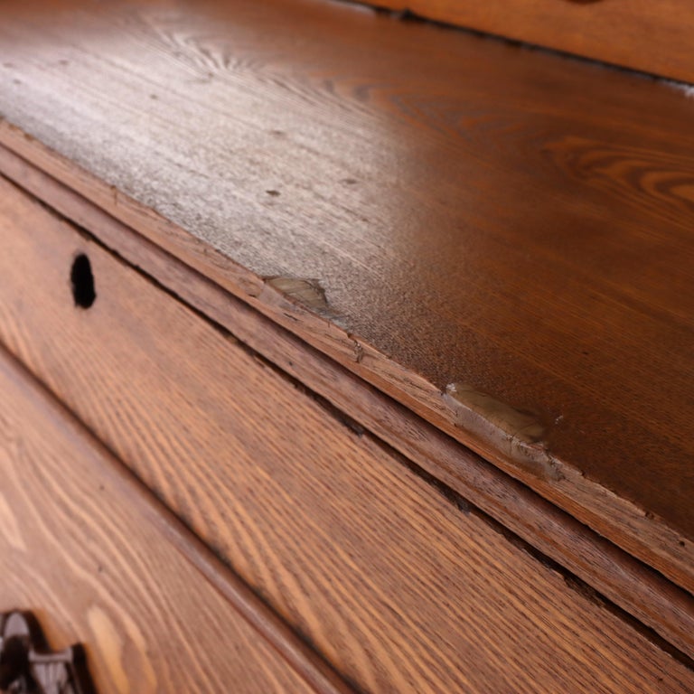 Antique Victorian Chestnut & Walnut Plantation Drop Front Desk c1890