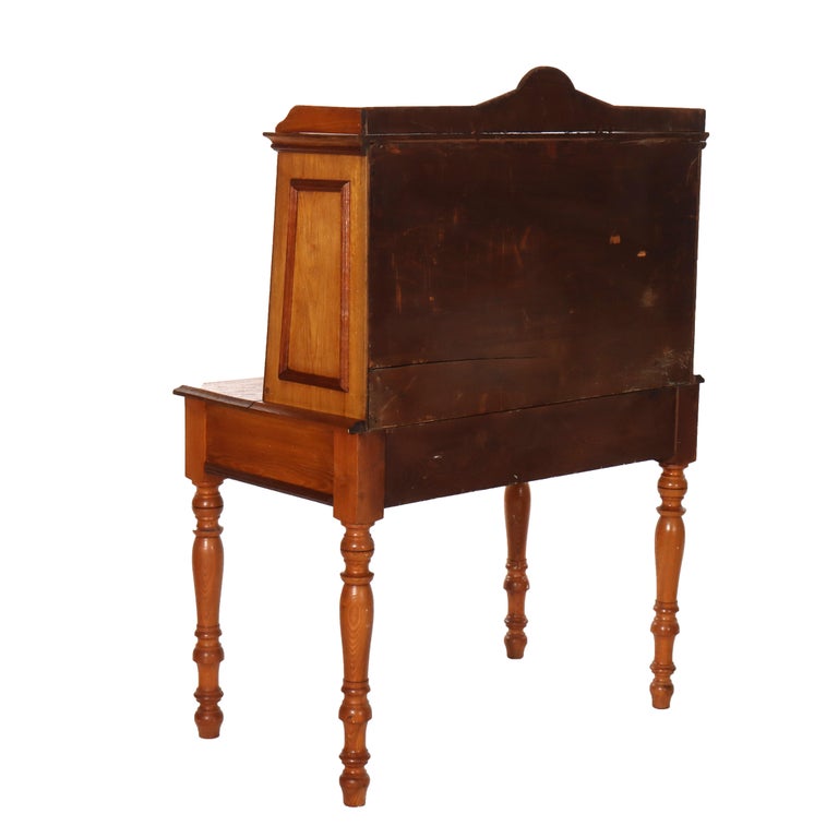 Antique Victorian Chestnut & Walnut Plantation Drop Front Desk c1890